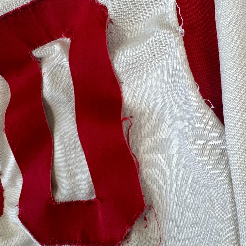 Vintage Wilson Football Jersey Mens 40 White Red Yellow #50 Long Sleeve 50s 60s - Picture 10 of 13